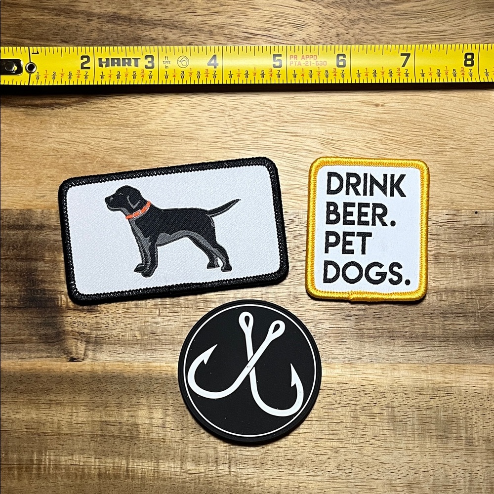 Set of 3 Black and White Patches